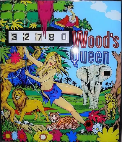Wood's Queen backglass